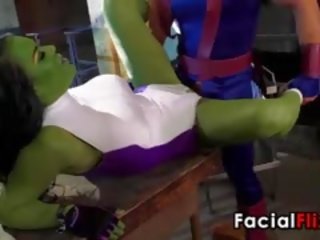 Green superhero duke fucked i vështirë